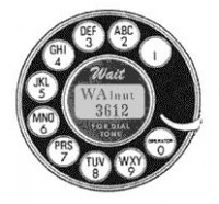 Rotary telephone dial face. Sourced from http://www.arctos.com/dial/